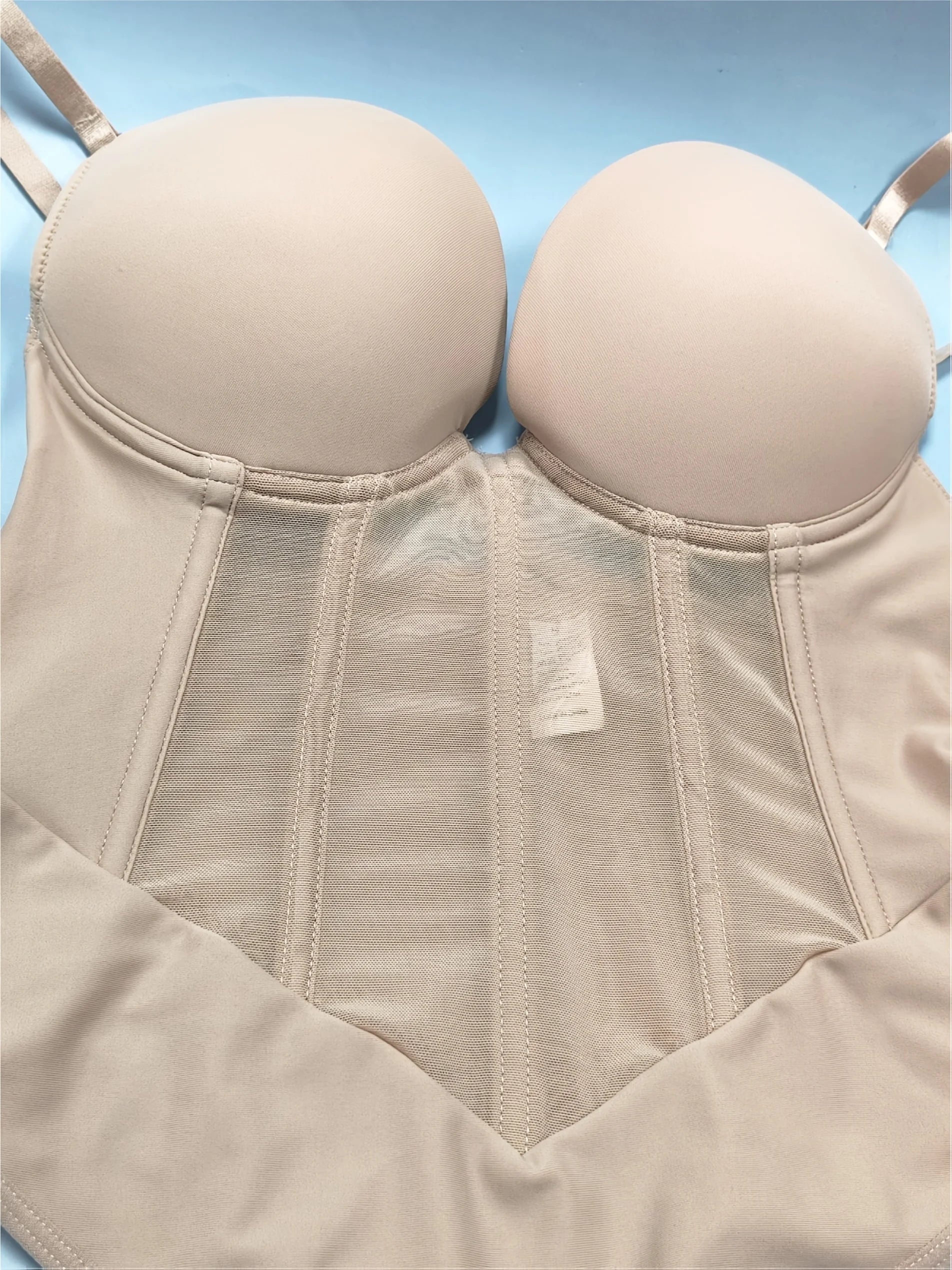 Deep V Neck Shaper Bodysuit