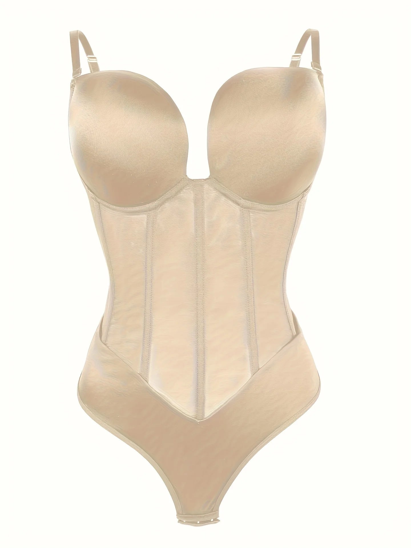 Deep V Neck Shaper Bodysuit